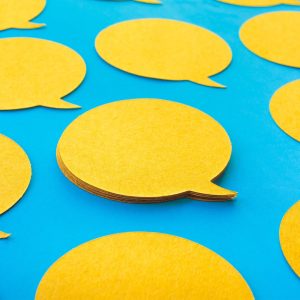 thought bubbles lined up in rows